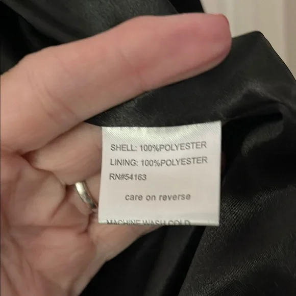 Calvin Klein Black Trench Coat with Structured Shoulders - Picture 6 of 7